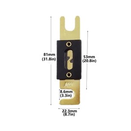 600A, 600A Fuse, ANL Fuse 600amp, 600 Amp ANL Blade Fuse, 600A 32V, 600 Amp Gold Plated Fuse, 600A ANL Fuse Holder, 600A ANL Fuses Suitable for Car Radio and Audio Video System (4 pcs)