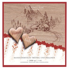 Lauensteiner Truffle and Praline Specialities, 200 g in Gift Box, 16 Variants with/Without Alcohol, The Gift Idea for Men and Women, Pack of 1