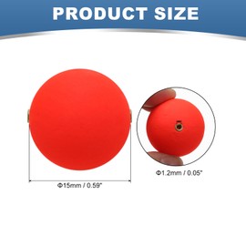 PATIKIL Fishing Bobbers Floats 0.6 Inch Dia, 10 Pack Fishing Rig Float Round Slip Responsive Pompano Floats Buoy Rig Stoppers for Surf Fishing Crappie Trout Catfish Walleye, Red