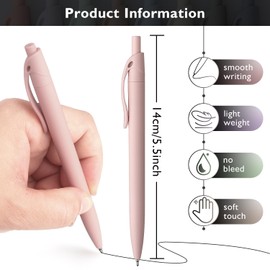 Bribobo 8-Pack Retractable Ballpoint Pens, Smooth Writing, Black Ink, Comfortable Grip, Ideal for Office, School & Everyday Use