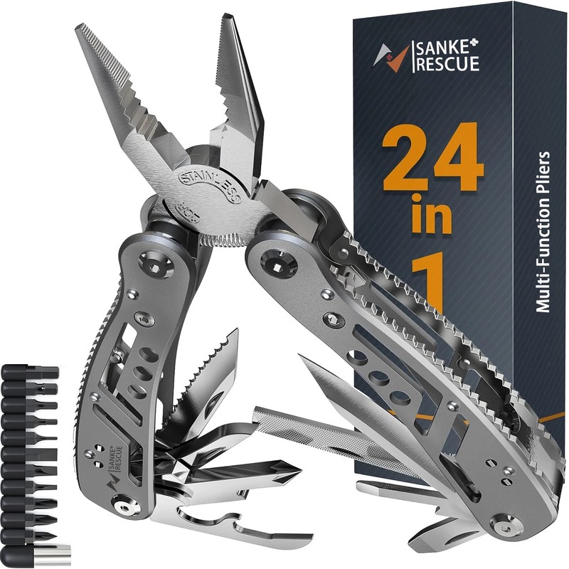 24-in-1 Multitool Pliers for Repairs – Stainless Steel EDC Tool