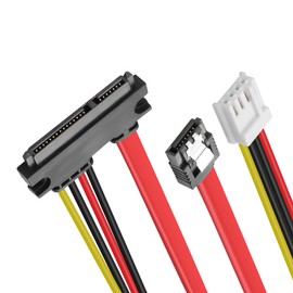 YAODHAOD Hard Drive Data Supply Integrated Cable，Mini Ph2.0 4Pin Female & SATA 3.0 Male to SATA 22Pin(7+15Pin) Data Cable SATA 3 6Gbit/s