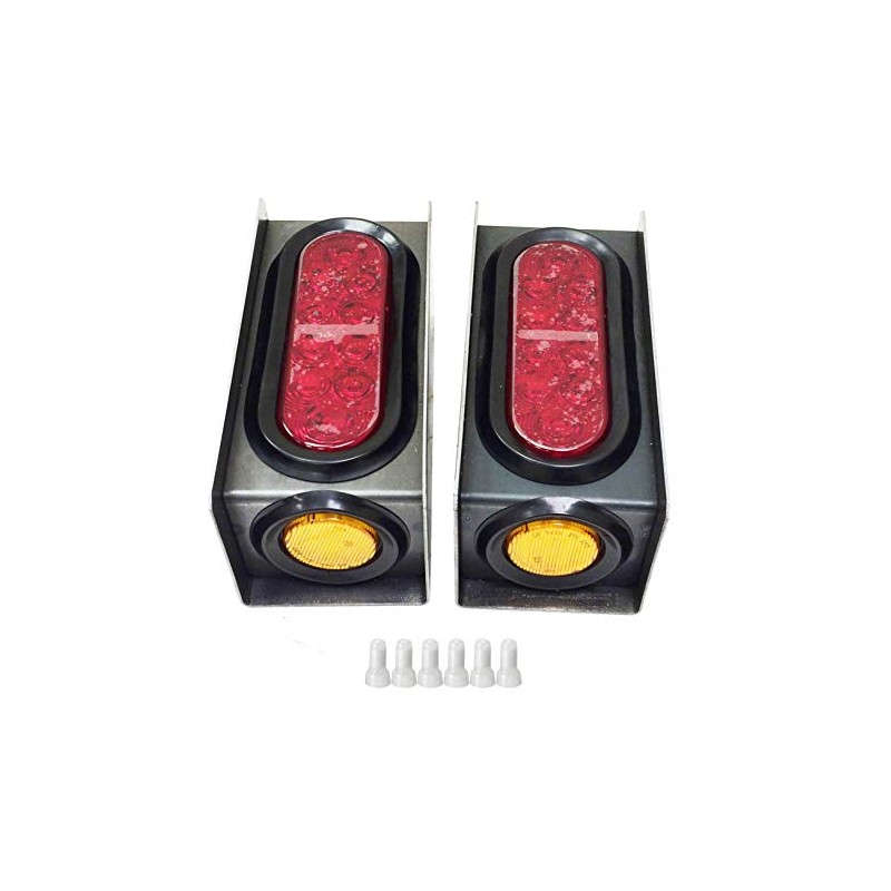 LIBRA 2 Steel Trailer Light Boxes with 6" LED Oval