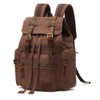 High Capacity Canvas Vintage Backpack - for Hiking Travel 12-15"