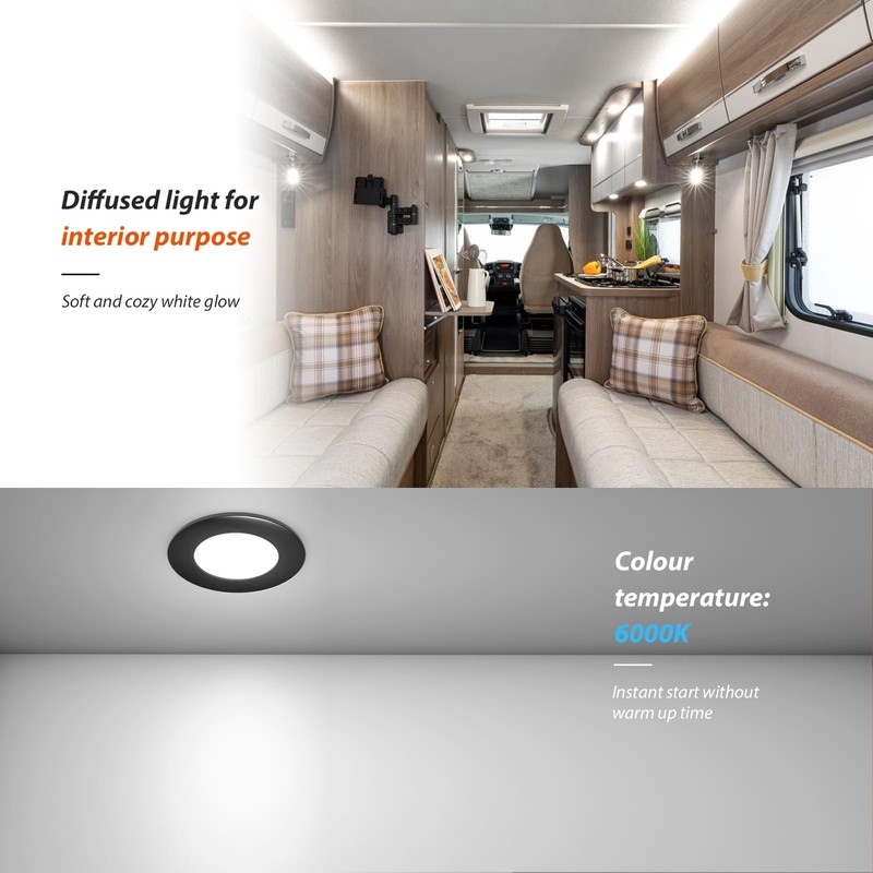 Dream Lighting 12V LED Recessed Down Light Cool White Caravan
