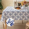 Aeici Floral Table Cloths Blue Wedding Table Cloth Linen Tablecloth