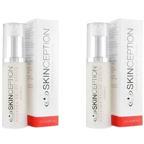 Skinception Rosacea Relief Serum 2 pack Of 1oz reduce redness inflammation