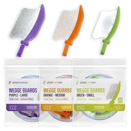 Assorted 72 Pack Dental Wedge Guards (Small, Medium, Large) – Interproximal Protective Wedges with Shield for Restorations – Latex-Free, BPA-Free, Autoclavable by PlastCare USA