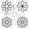 Zonon 9 Pieces Flower Line Quilting Stencil Kit Sewing Flower