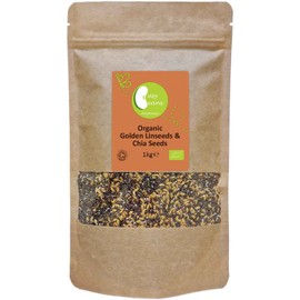 Organic Golden Linseeds & Chia Seeds - by Busy Beans Organic (1kg)
