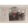 circleware Set Of 4 Imperial Gold Rim Wine Goblets 11.5