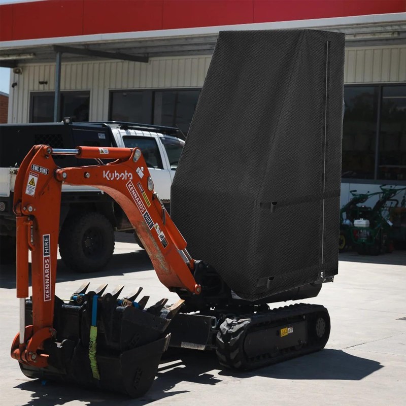 Excavator Cover Waterproof, Digger Covers with Zipper and 2 Adjustable