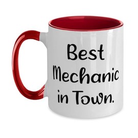 Inspirational Mechanic Two Tone 11oz Mug, Best Mechanic in, Appreciation Gifts for Friends from Friends, Birthday Unique Gifts, Mechanic tools, Tool belt, Pliers, Wrench, Socket set, Ratchet set,