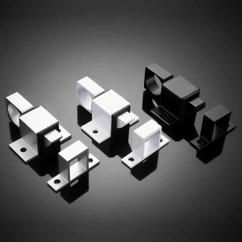 INIRET 2 Packs Self-Closing Latches, Black Spring Door Lock, Aluminum