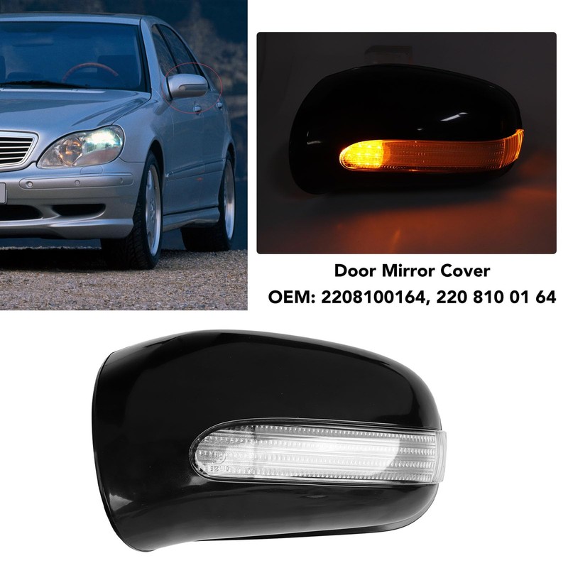 Left Door Mirror Cover, Includes Turn Lamp 2208100164, Ideal for