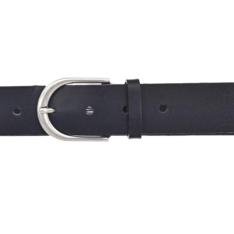 Vanzetti Women's Leather Belt, Women's Belt, Full Cowhide Leather, Navy,