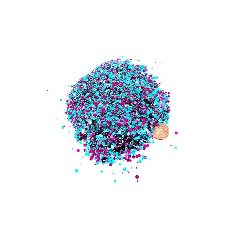 Cotton Candy Mixed Glitter, Pink and Blue Solvent Resistant Glitter