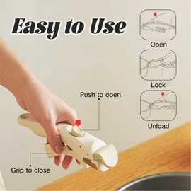 Detachable Handle Cookware Set 2 Pack Pots and Pans Replacement Handles Heat Resistant & Ergonomic Grip Compatible with Most Non-Stick Pans, Skillets & Pots (Beige and Black)