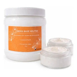 1 Kg Crema Base Con Aceite Almendras Corporal Y Facial                                                                                                