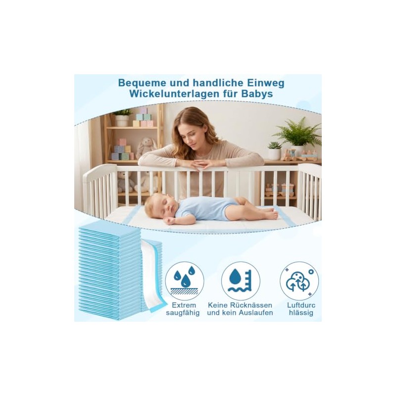 Disposable Baby Nappy Pads 60 x 60 cm Pack of