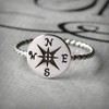 Compass ring, sterling silver ring, silver compass, nautical ring, travel