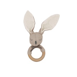 maximo Rassel Hase, Musselin Holzring Musselin