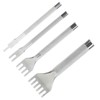 Agatige Prong Punch Tool,4Pcs Leather Hole Punches,High Speed Steel Lacing
