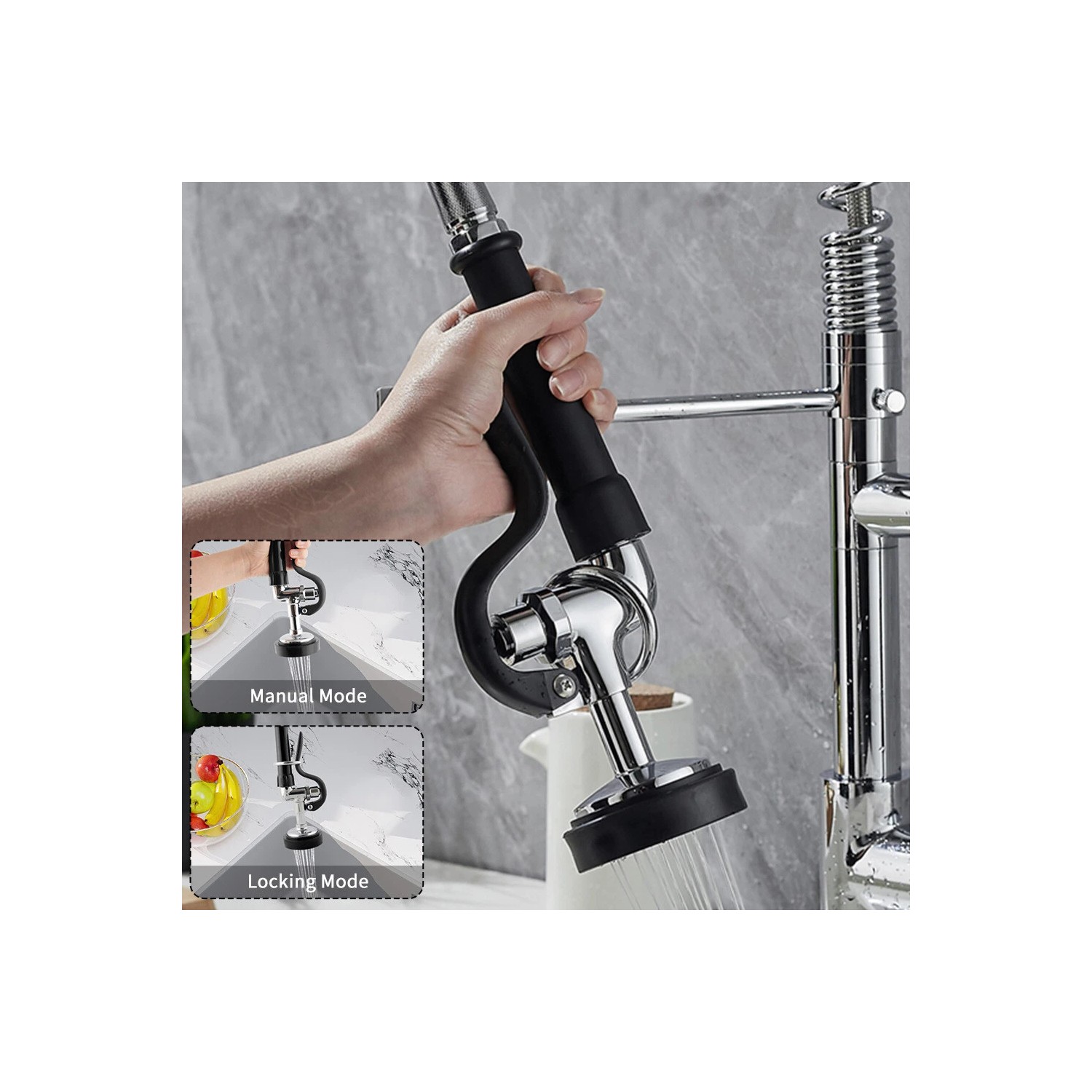 MDHAND 1.42GPM Pre Rinse Sprayer with Handle for Commercial Kitchen ...