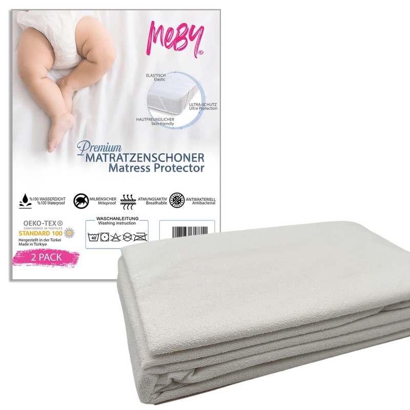 MEBY 60 x 120 cm Waterproof Mattress Protector for Baby.