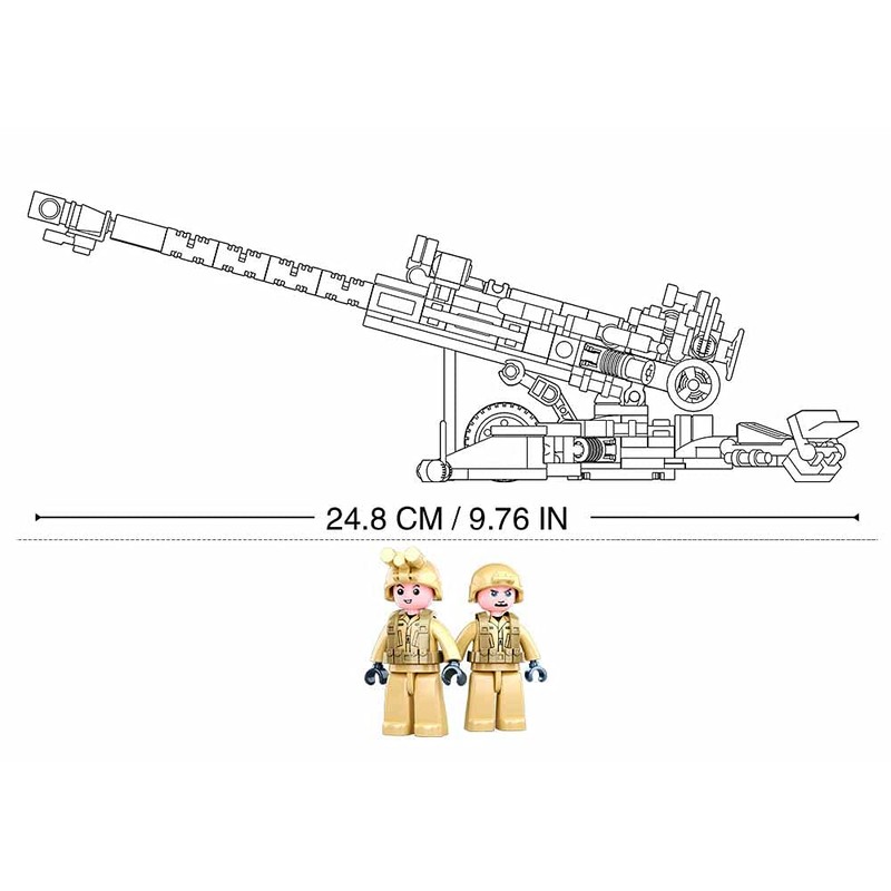 Sluban - Model Bricks-M777 Howitzer 258 pieces, M38-B0890, multi-coloured