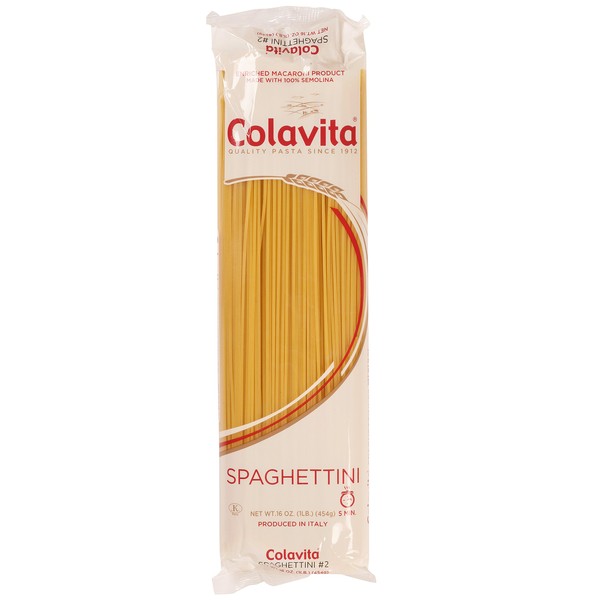 Colavita Pasta, Spaghettini, 16 Ounce, Pack of 20