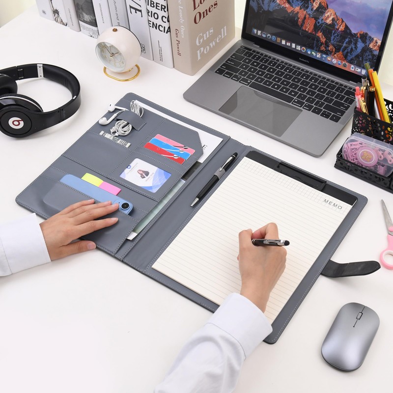 Wason A4 Writing Case, Document Folder, Leather PU Portfolio with