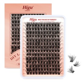 Higu clace Lashes Cluster, individual eyelashes 168pcs lashes 3D Fluffy 18mm Eyelash Extension Individual D Curl Natural Soft False Lashes for Personal Use at Home - Voluminous 18mm