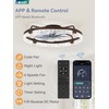 LEDIARY 24 Inch Low Profile Ceiling Fans with Lights and