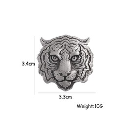 Rhinestone Tiger Head Brooch Pins for Men Women Suit Pin,Retro Elegant Gold Silver Crystal Animal Lapel Pin,Charm Tiger Coat Collar Brooch Fashion Jewelry Accessories (C-Silver Tiger Head)