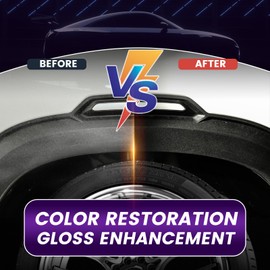 SHIELDOM Plastic Restorer for Cars Ceramic Plastic Coating Black Trim Quick Restoration Bring Faded Rubber and Vinyl Back to Life, Buff for Shine, Restore Flexibility, UV Protection - 5oz/150ml