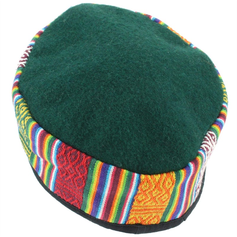 Siesta Nepalese Wool Smoking Hat - Green (Large)