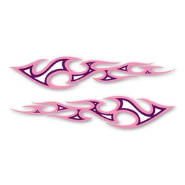 Three Color Flames Polaris Design Magnet (Two Pack, One Left, One Right) by Magnet America Is 5.05" x 26" Made for Vehicles and Refrigerators