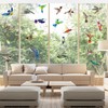 AIBAOBAO 32 Large Beautiful Humming Birds Wall Stickers Flying Hummingbird