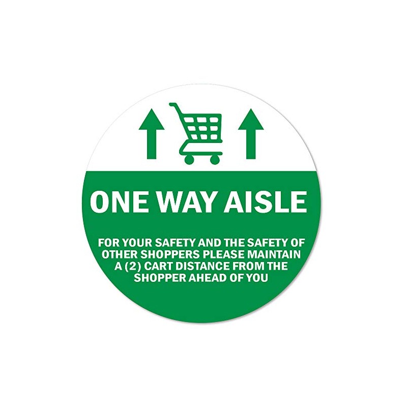 Public Safety Sign One Way Aisle for Your Saftety Non-Slip