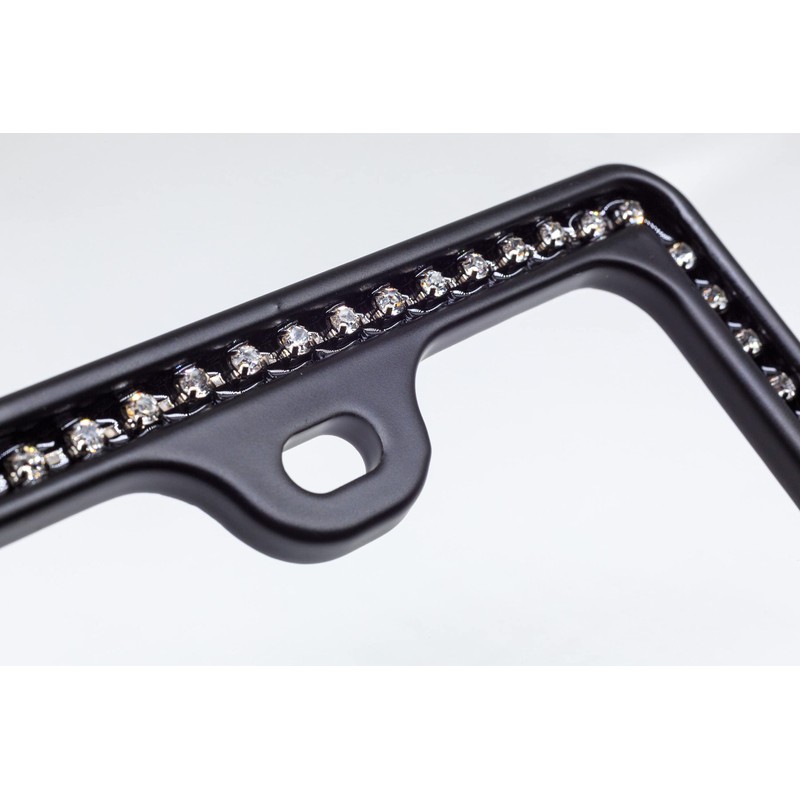 Creathome Shining Rainbow Pattern Diamond Chain License Plate Frame from