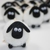 Home Decoration Plush Lamb Pendants Hanging Ornament 12 Pack