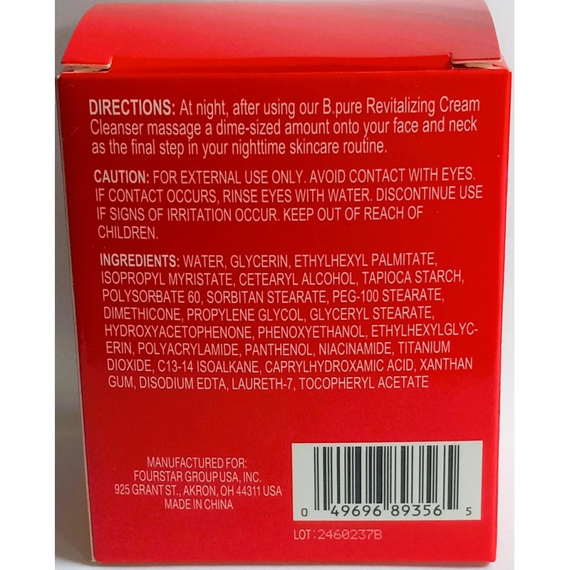 b.pure Revitalizing Hydrating Night Cream