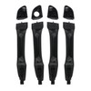 4PCS Black Exterior Door Handle Front Rear Left Driver Right