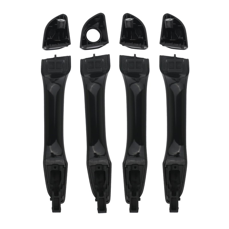 4PCS Black Exterior Door Handle Front Rear Left Driver Right