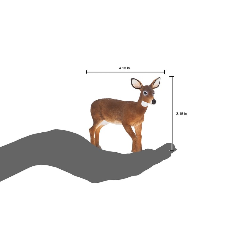 MOJO - White Tailer Deer Doe | Hand-Painted Toy Figure