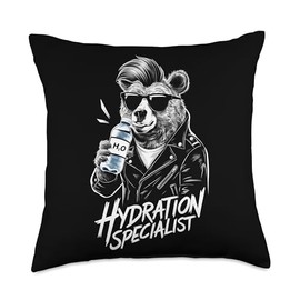 Hydration Specialist H2O Water Meme Waterboy Hydrated Homie Throw Pillow