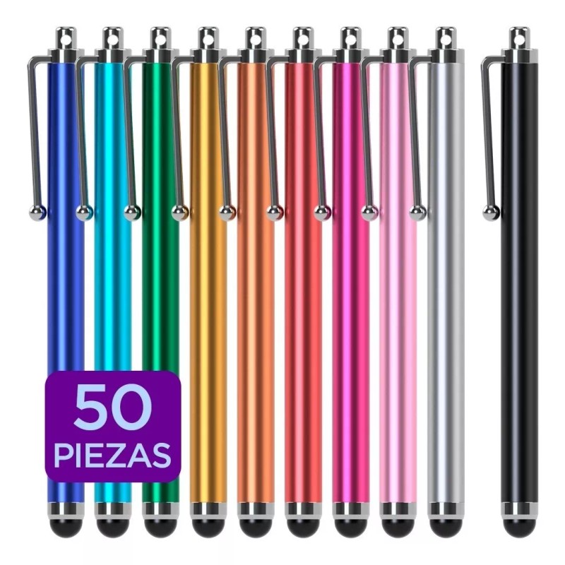 Mercader Digital 50 Pzs Pluma Touch Stylus Pen Celular Tablet