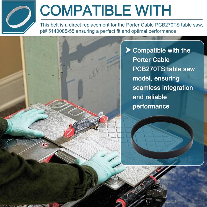 Replacement Belt for Porter Cable Table Saw PCB270TS Black pt#