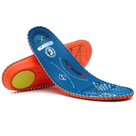 ROCKROOSTER Men's Arch Support Anti-Fatigue Replacement Insole, Blue, 1.5 Inch